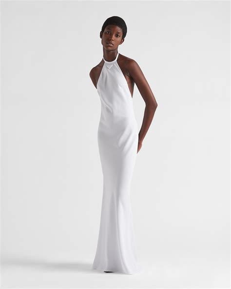 White Long Sablé Dress .